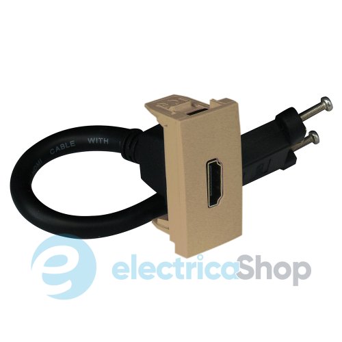 Розетка HDMI с разъёмом 1-мод. Золото 45435 SDU, Quadro 45, Efapel
