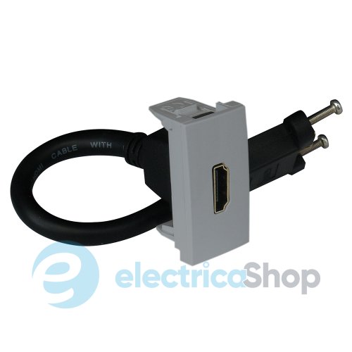 Розетка HDMI з роз'ємом 1-мод. Срібло 45435 SPR, Quadro 45, Efapel