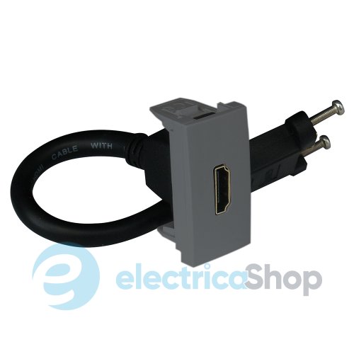 Розетка HDMI з роз'ємом 1-мод. Графіт 45435 SGR, Quadro 45, Efapel
