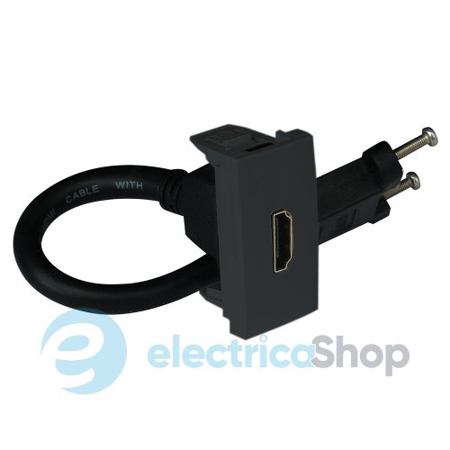 Розетка HDMI з роз'ємом 1-мод. Антрацит 45435 SAT Quadro 45 Efapel