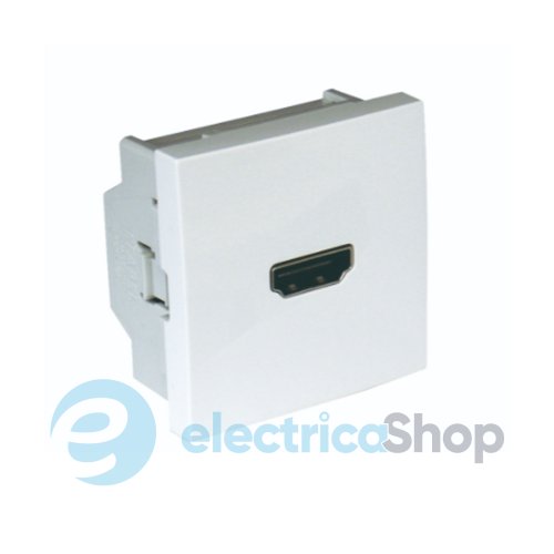 Розетка HDMI з гвинтовим роз'ємом 2-мод. Білий матовий 45436 SBM Quadro 45 Efapel
