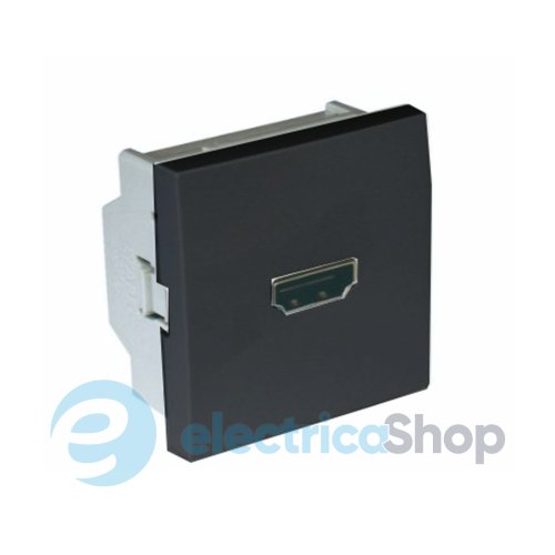 Розетка HDMI з гвинтовим роз'ємом 2-мод. Антрацит 45436 SAT Quadro 45 Efapel