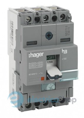 Автоматический выключатель h400 xs 3P3D 50kA 400A, 400В АС Hager HND400U
