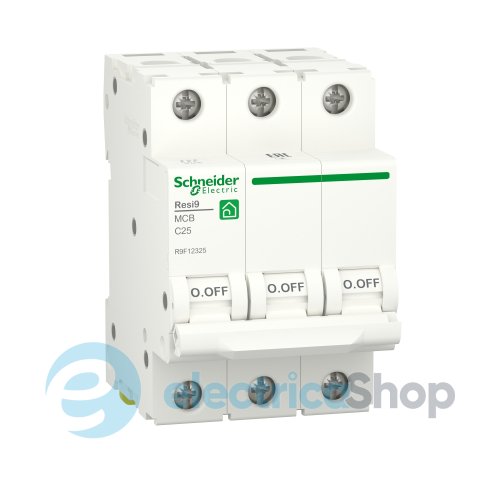Автоматичний вимикач 3P, 25 A, C, 6kA Schneider Electric Resi9