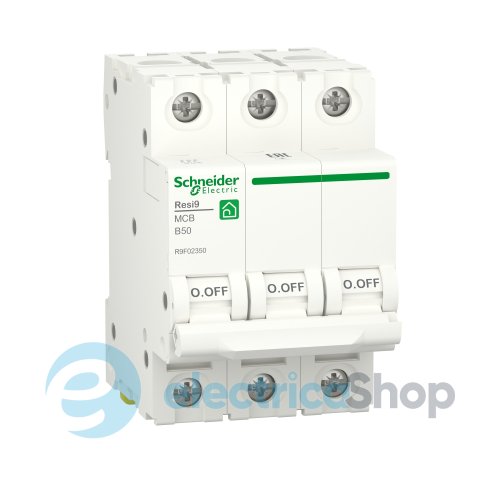 Автоматический выключатель 3P, 50 A, B, 6kA Schneider Electric Resi9