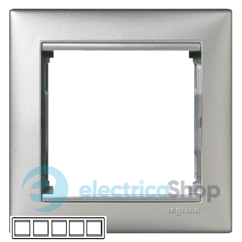 Рамка установча 5-а Legrand Valena 770155, колір алюміній