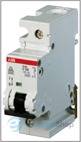 Автоматичний вимикач 1-фазний, Abb S291 «System pro M compact®» 100 Ампер, тип «C»