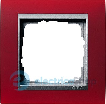 Рамка 1-а під алюміній Event Opaque червоний Gira 021192
