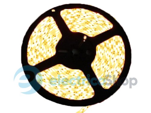 Лента светодиодная (60 светодиодов/метр) цвет- БЕЛЫЙ ТЕПЛЫЙ SMD 3528 в силиконе NORMAL Класс "B"