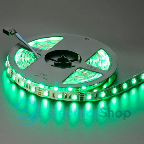 Стрічка світлодіодна (60 світлодіодів/метр), колір - зелений SMD 5050 NORMAL Клас "B"