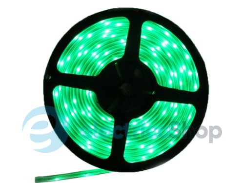 Стрічка світлодіодна (60 світлодіодів/метр) в силіконі, колір - зелений SMD 5050 NORMAL Клас "B"