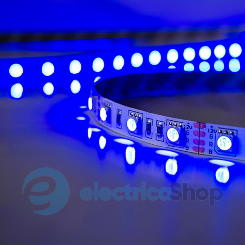 Стрічка світлодіодна (60 світлодіодів/метр), колір - синій SMD 5050 SOFT Клас "C"