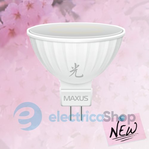 Лампа світлодіодна MAXUS LED MR16 4W 5000K 220V GU 5.3 AP (1-LED-404-01)