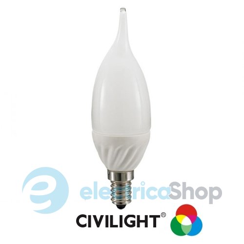 Лампа светодиодная CIVILIGHT F37 WF30T4 4W Е14 3000K 350Lm ceramic