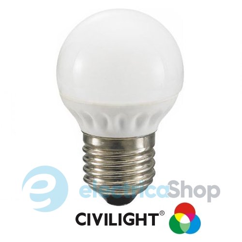 Лампа світлодіодна CIVILIGHT G45 WF35T5 5W Е27 3000К 350Lm ceramic