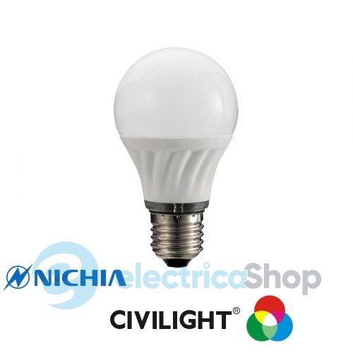 Лампа светодиодная CIVILIGHT A60 K2F40T6-16005  6W Е27 2700К 470Lm