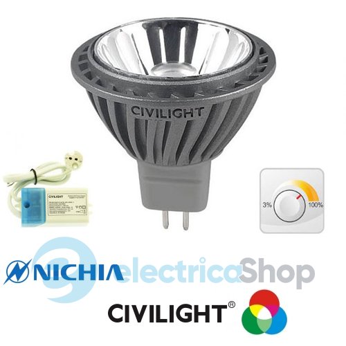 Лампа світлодіодна CIVILIGHT DMR16 WP01T8 HALED 8W GU5.3 220V 2700К 350Lm