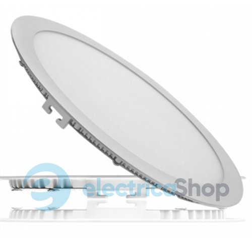 Светодиодный точечный встроенный LED светильник Eurolamp 20W "круг" 20W/4000K (LED-DLR-20/4)