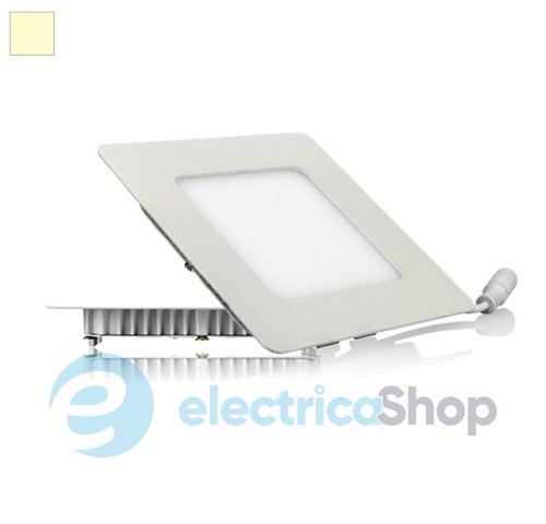 Світлодіодний точковий вбудований LED світильник Eurolamp 6W "квадрат" 6W/3000K (LED-DLS-6/3)