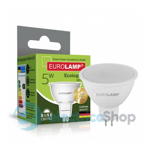 EUROLAMP LED лампа ЕКО серія "P" SMD MR16 5W GU5.3 4000K (LED-SMD-05534(P)