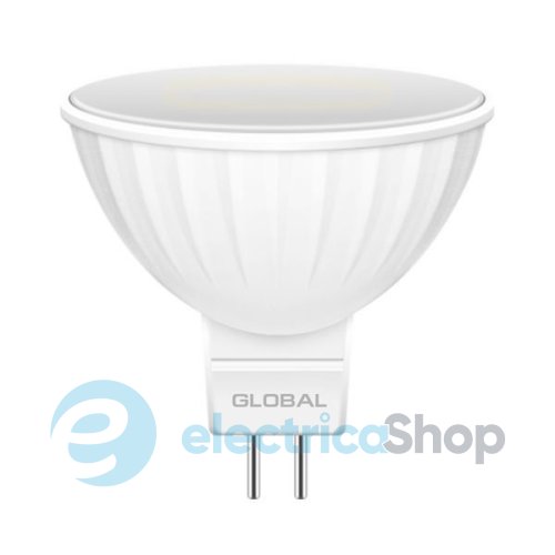 Лампа світлодіодна GLOBAL MR16 3W 3000К 220V GU5.3 (1-GBL-111)