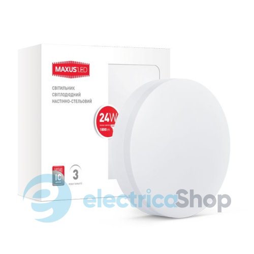 LED светильник MAXUS настенно-потолочный 24W мягкий свет (1-LCL-005-07-C)