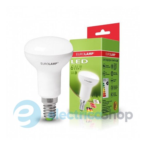 Светодиодная лампа «Eurolamp» ЕКО серия "P" R50 6W E14 3000K теплая (LED-R50-06142(P)