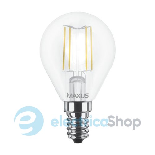 Лампа светодиодная MAXUS Filament, G45, 4W 4100K E14 (1-LED-548)