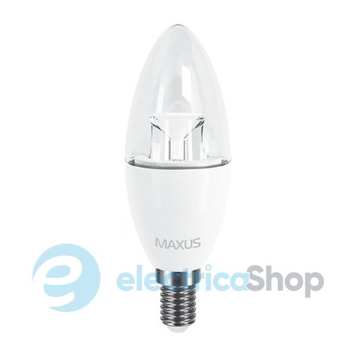 Лампа светодиодная MAXUS LED C37 6W 3000K 220V E14  (1-LED-531)