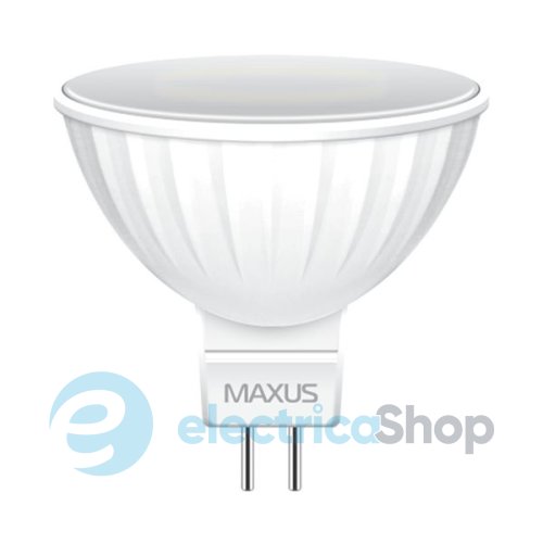 Лампа светодиодная MAXUS LED MR16 5W 3000K 220V GU5.3 AP (1-LED-513)