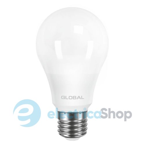 Лампа світлодіодна GLOBAL LED A60 8W 3000K 220V E27 AL (1-GBL-161)