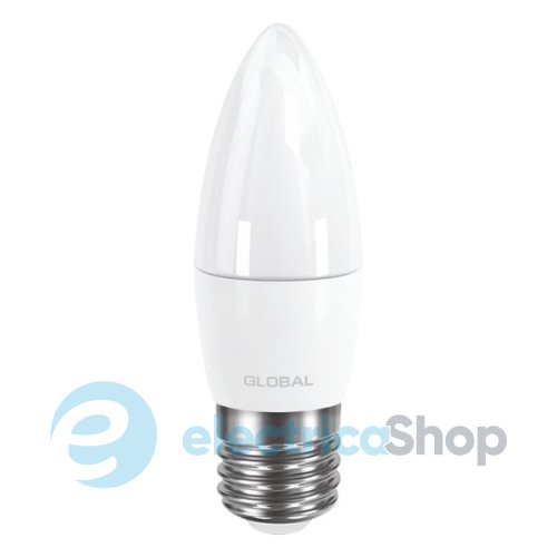 Лампа світлодіодна GLOBAL LED C37 CL-F 5W 3000K 220V E27 AP (1-GBL-131)