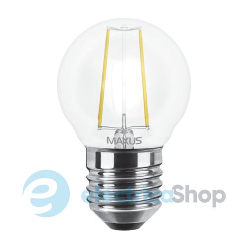 Лампа світлодіодна MAXUS Filament, G45, 4W 3000K E27 (1-LED-545-01)