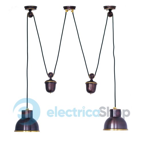 Подвесной светильник с противовесом PikArt 2362 темная патина