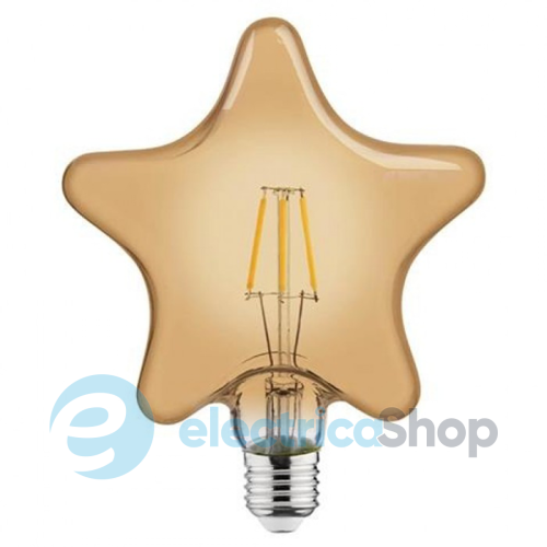 Светодиодная лампа Horoz Filament LED Rustic Star-6 6W 2200K E27