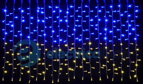 Гірлянда зовнішня DELUX «CURTAIN» 288LED 1.5x1m синій жовтий/білий IP45