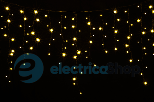 Гірлянда зовнішня DELUX «ICICLE» 120LED 2x0.9m жовтий/чорний IP45