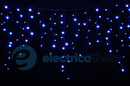 Гирлянда внешняя DELUX «ICICLE» 120LED 2x0.9m синий/черный IP44 EN