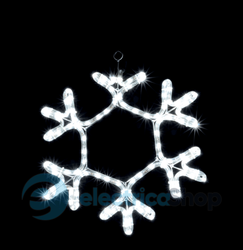 Гирлянда внешняя DELUX «MOTIF Snowflake» 40см белый IP44 EN