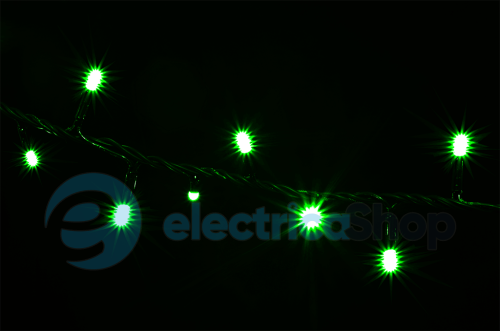 Гирлянда внешняя DELUX «STRING» 200LED 10m зеленый/черный IP44 EN