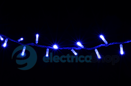 Гирлянда внешняя DELUX «STRING» 200LED 10m синий/белый IP44 EN