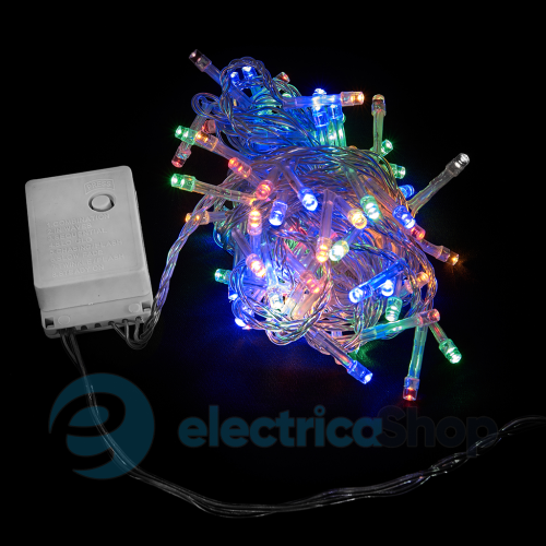 Гірлянда внутрішня DELUX «STRING» С 200LED 10m мулті/прозорий IP21