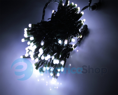 Гірлянда вулична "Нитка" (String) 100 LED, 10м (чорний провід)