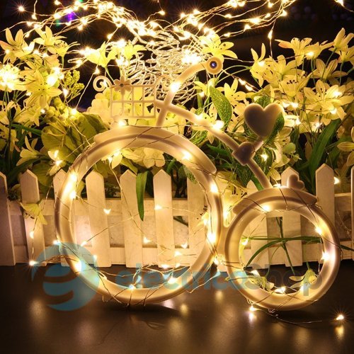Гірлянда вулична "Нитка" String 100LED, 10м чорний провід