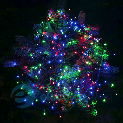 Гірлянда вулична "Нитка" (String) 100LED, 10м (чорний провід)
