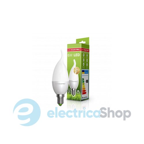 Світлодіодна лампа «Eurolamp» ЕКО серия Candle on Wind 6W E14 4000K нейтральна LED-CW-06144(EE)