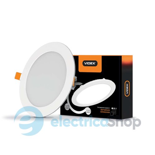 Светильник VIDEX VL-DLRD3-125 12W 5000K (24315) c регулировкой яркости выключателем