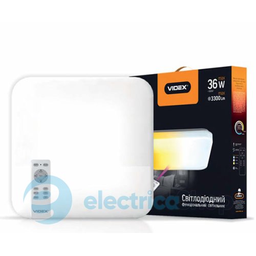 Функциональный led-cветильник VIDEX VL-CLSS-36 36W 2800-6000K (24259) c пультом управления
