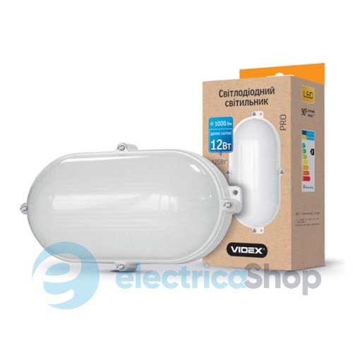 Світильник накладний VIDEX LED ЖКГ VL-BHO-125AW 12W 5000K (24036)