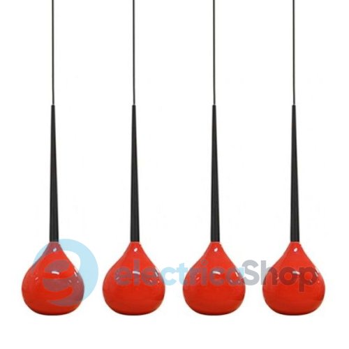 Підвісний світильник Azzardo MD1289-4RD AGA 4 pendant red (AZ1069)